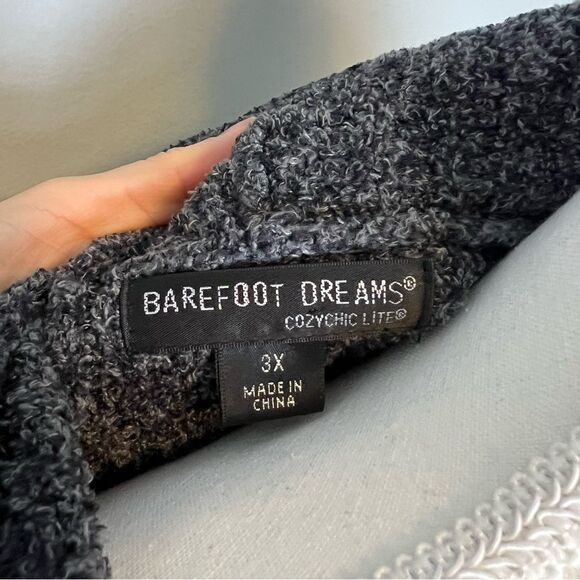 Barefoot Dreams Cozychic Lite Cardigan Pus Size 3X in Charcoal Gray STYLE 494 - Picture 7 of 9